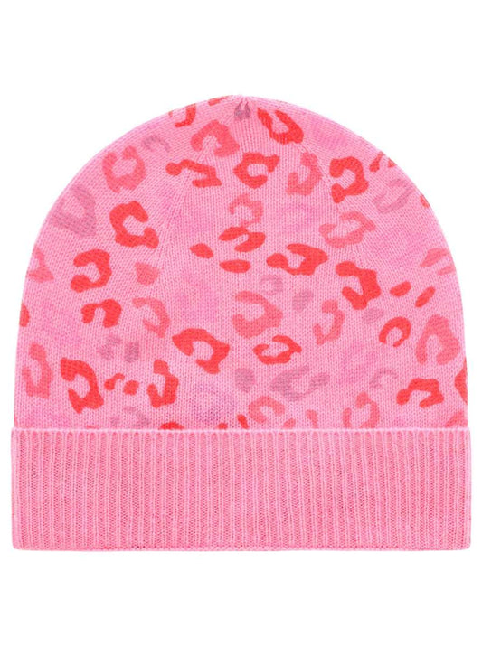 💕 Zwillingsherz Mütze "Leo" 100 % Kaschmir Umschlagmütze Pink