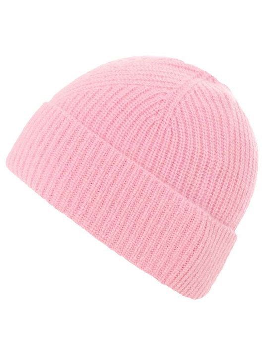 💕 Zwillingsherz Mütze "Ribbon Pattern KURZ" 100 % Kaschmir Altrosa NEU