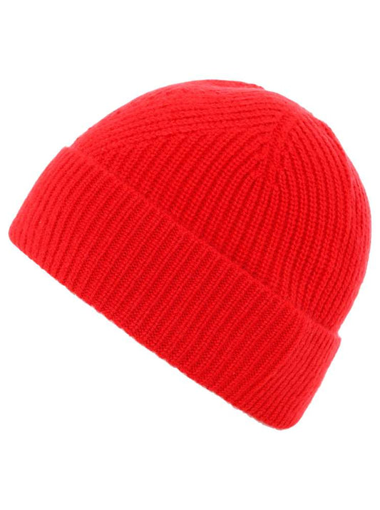 💕 Zwillingsherz Mütze "Ribbon Pattern KURZ" 100 % Kaschmir Rot