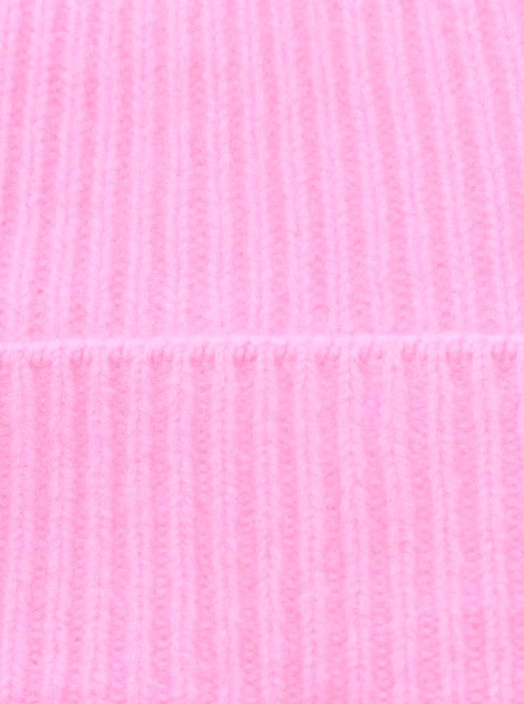 💕 Zwillingsherz Mütze "Ribbon Pattern" 100 % Kaschmir Bubblegum