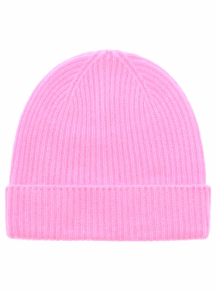 💕 Zwillingsherz Mütze "Ribbon Pattern" 100 % Kaschmir Bubblegum