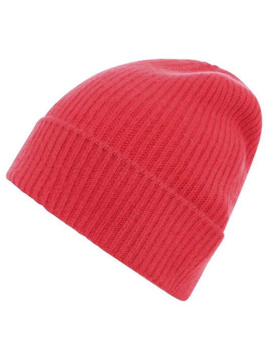 💕 Zwillingsherz Herren-Mütze "Ribbon Pattern" 100 % Kaschmir Rot
