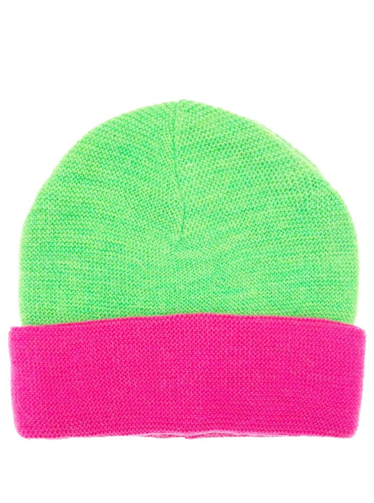 💕 Zwillingsherz Mütze "Wendemütze 1" Kaschmir Grün Pink