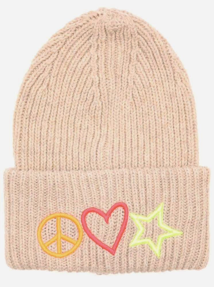 💕 Zwillingsherz Mütze "Luci" Beige Wolle
