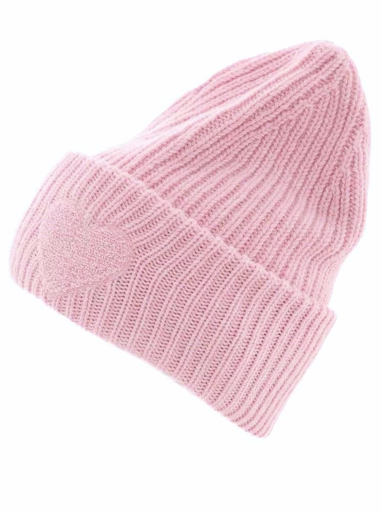 💕 Zwillingsherz Mütze "Herzchen" Kaschmir Wolle Viskose nachhaltig Rosa