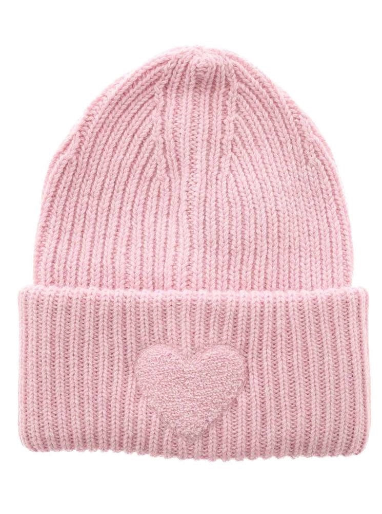 💕 Zwillingsherz Mütze "Herzchen" Kaschmir Wolle Viskose nachhaltig Rosa