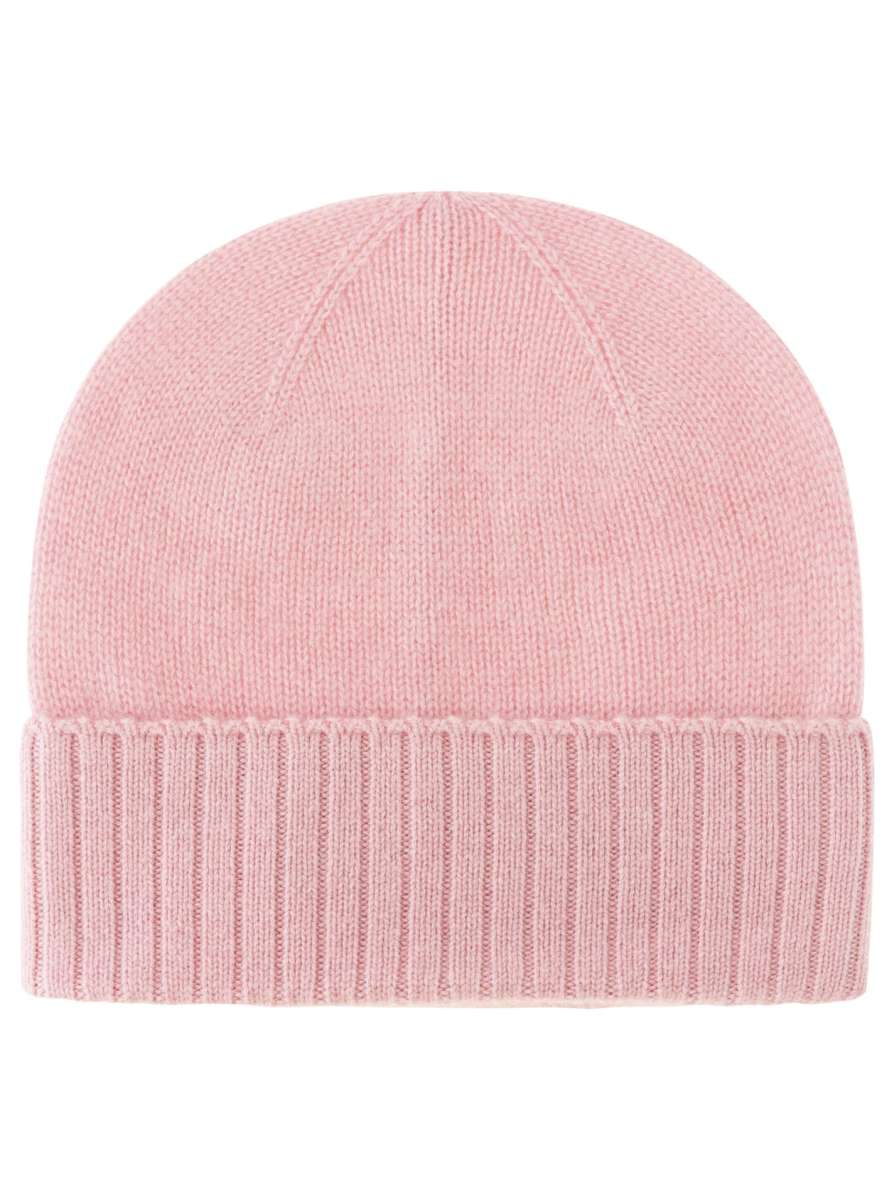 💕 Zwillingsherz Mütze "Gerippter Umschlag" 100 % Kaschmir Altrosa NEU