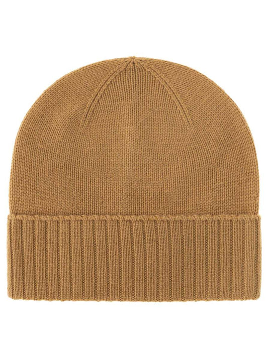 💕 Zwillingsherz Mütze "Gerippter Umschlag" 100 % Kaschmir Camel