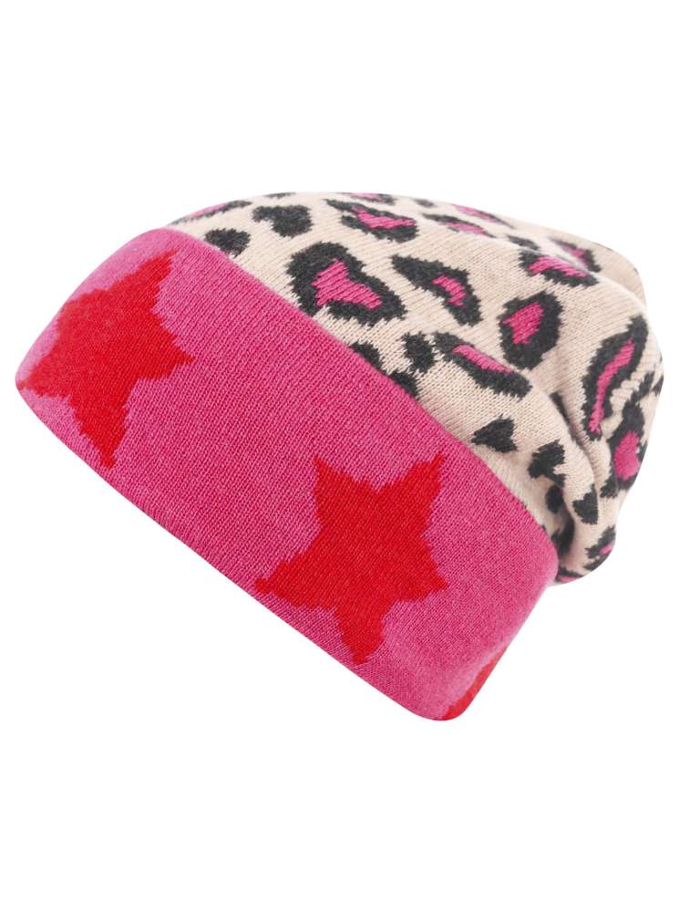 💕 Zwillingsherz Mütze "Leo Stern" Beige Pink