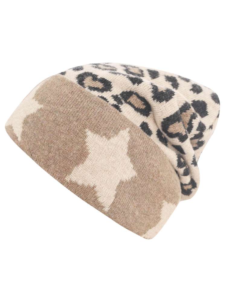 💕 Zwillingsherz Mütze "Leo Stern" Beige