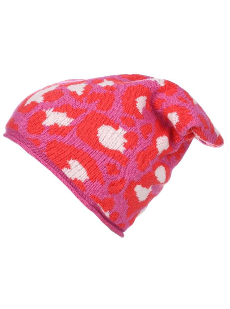 💕 Zwillingsherz Mütze "Lacey" Beanie Kaschmir Wolle Viskose Pink