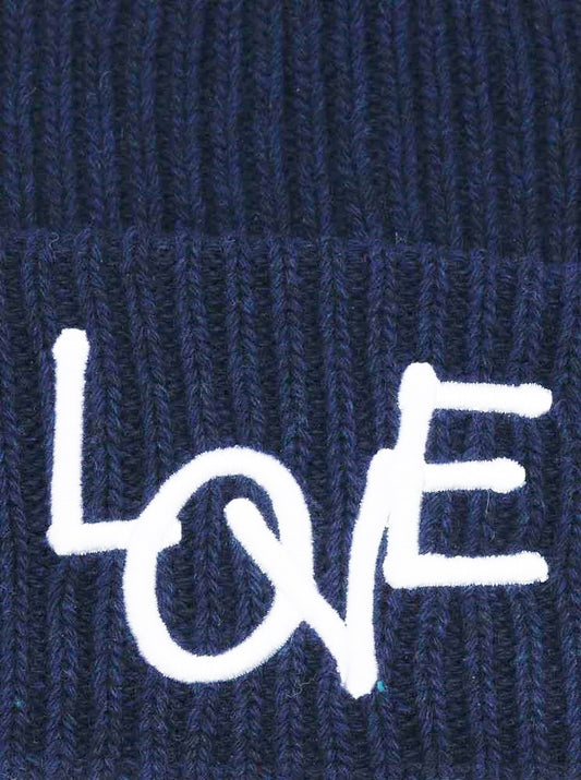 💕 Zwillingsherz Mütze "Karina" Navy Wolle