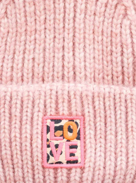 💕 Zwillingsherz Mütze "Leo & Love" Rosa