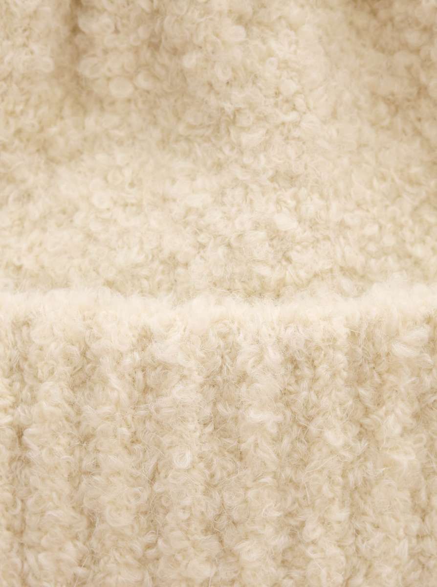 💕 Zwillingsherz Mütze "Bouclet" Creme