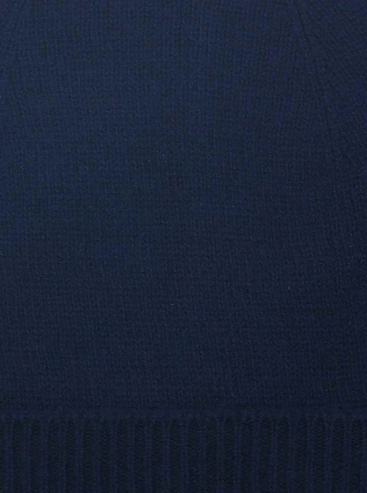 💕 Zwillingsherz Mütze "Ribbon Edge Beanie" 100 % Kaschmir Navy