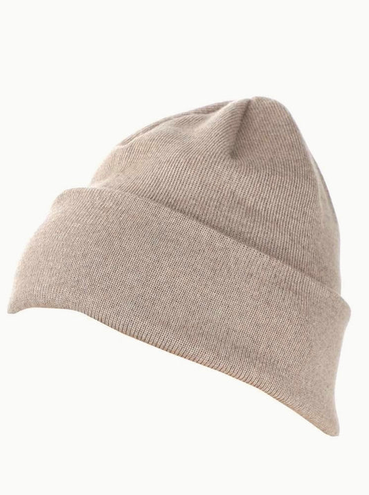Mütze "Merino" Blogger 100 % Merino Wolle nachhaltig Beige