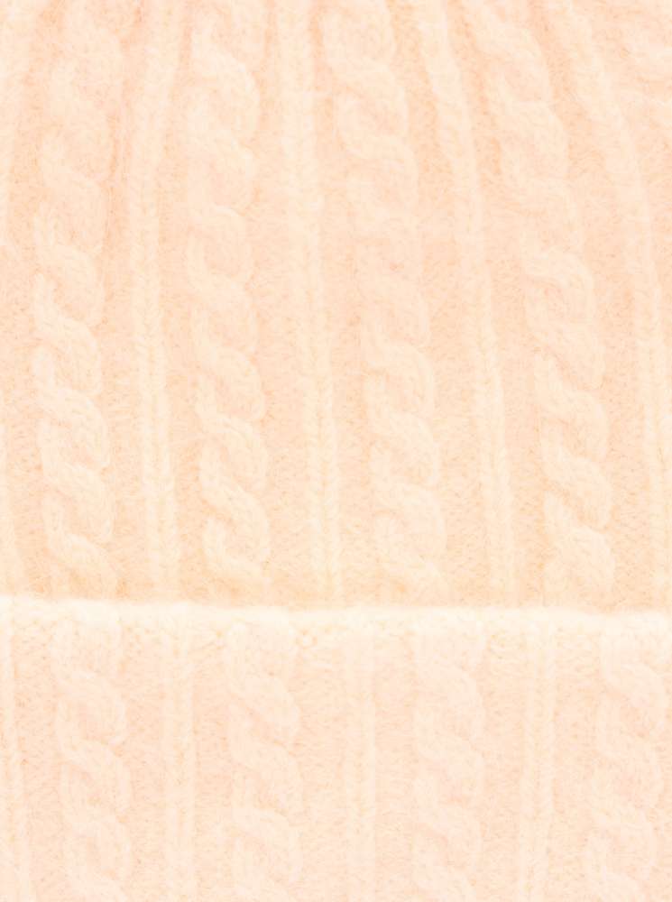 💕 Zwillingsherz Mütze "Soft Zopfstrick" Creme
