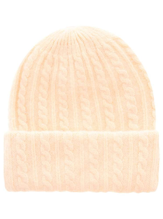 💕 Zwillingsherz Mütze "Soft Zopfstrick" Creme