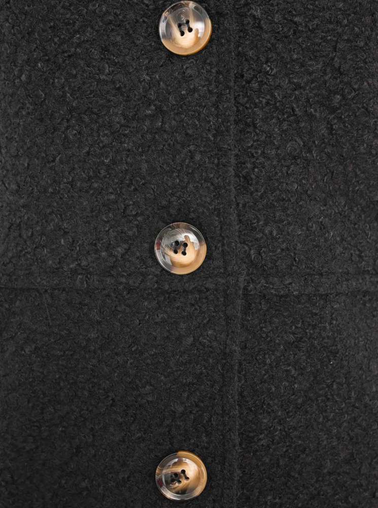 💕 Zwillingsherz Mantel "Kuschelweich" Hoodiemantel Kapuze Schwarz