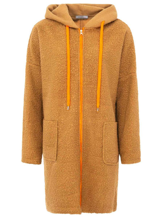 💕 Zwillingsherz Oversize Teddy Mantel "Neon" Camel