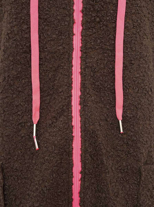💕 Zwillingsherz Oversize Teddy Mantel "Neon" Braun