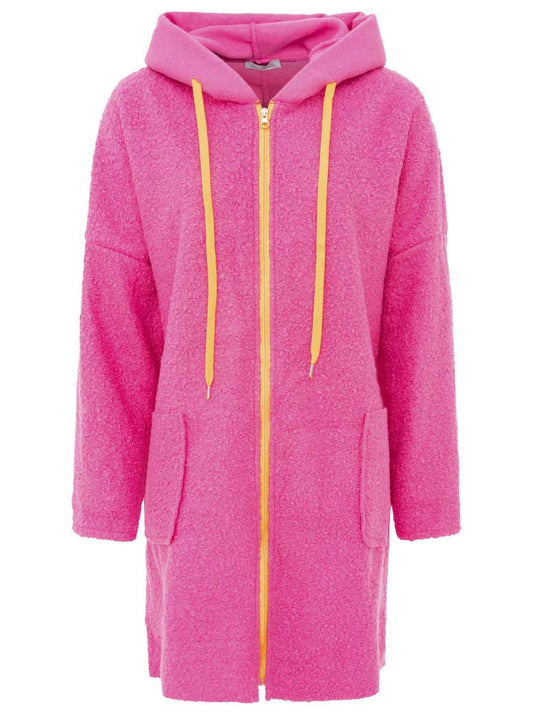 💕 Zwillingsherz Oversize Teddy Mantel "Neon" Neonpink