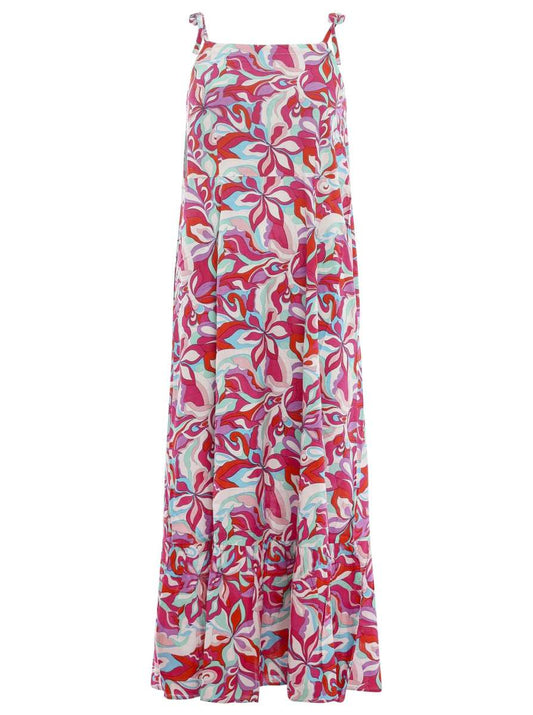 💕 Zwillingsherz Kleid Maxikleid Off Shoulder "Flowy Flowers" Multi