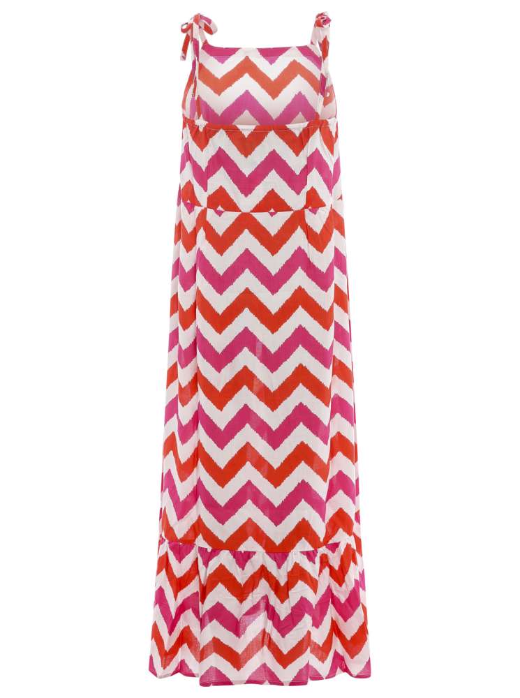 💕 Zwillingsherz Kleid Maxikleid "Zick Zack" Off Shoulder Pink