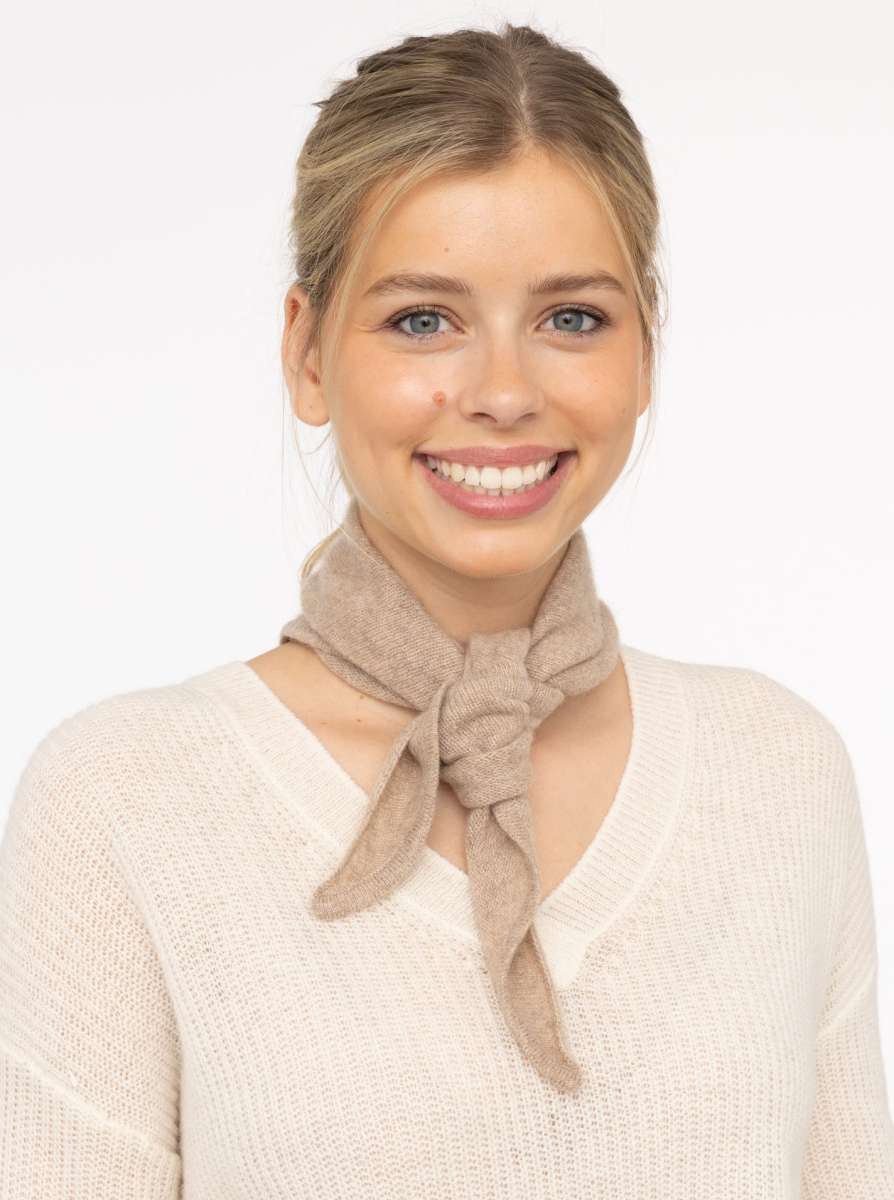 💕 Zwillingsherz Halstuch "100 % Kaschmir" Beige