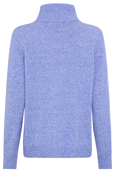 Olsen Pullover Troyer 11003938 Cobalt Blue Melange
