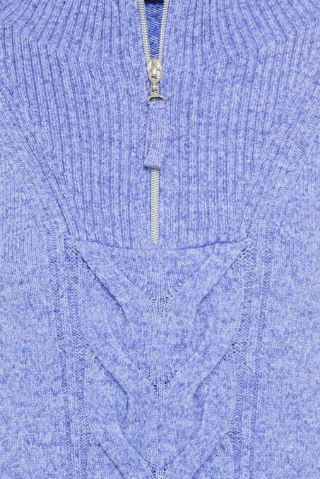Olsen Pullover Troyer 11003938 Cobalt Blue Melange