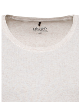 Olsen Shirt Edda Langarm Buttercream Melange 11100501