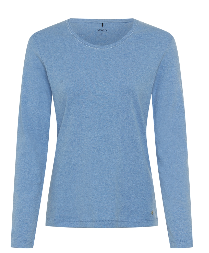 Olsen Shirt Edda Langarm 11100501 Sterling Blue Melange