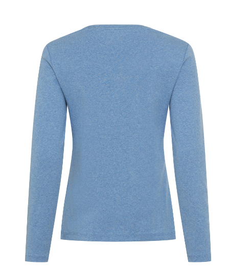 Olsen Shirt Edda Langarm 11100501 Sterling Blue Melange
