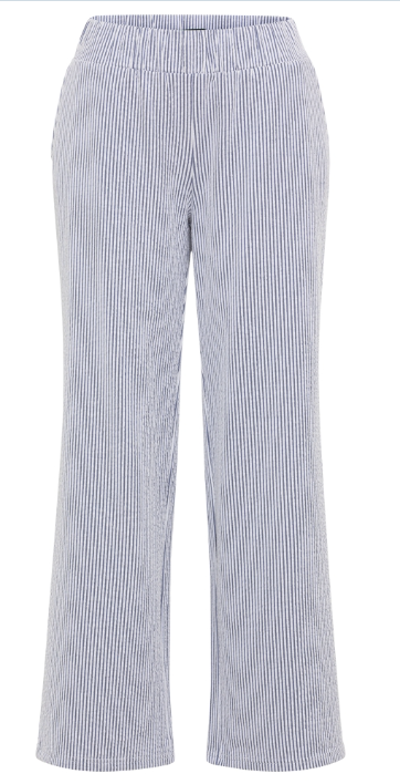 Olsen Hose Streifen Blau Weiß Indigo Denim 14002199