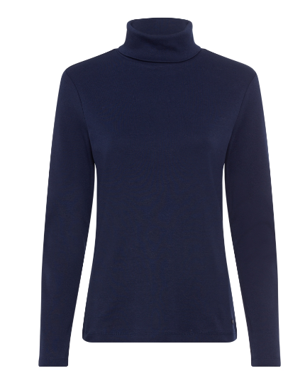 Olsen Shirt Rollkragen Langarm 11104429 Ink Blue