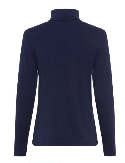 Olsen Shirt Rollkragen Langarm 11104429 Ink Blue