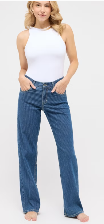 Angels Jeans Liz mit Streifen Mid Blue 30" Normallänge