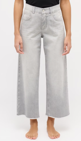 Angels Jeans Culotte Linn Fringe Light Grey Random used 26"