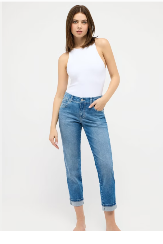 Angels Jeans Darleen Cropped TU light blue randam used 30" Normallänge