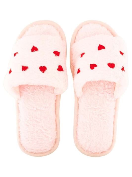💕 Zwillingsherz Plüsch Pantoffel "Herz" Hausschuhe Rosa
