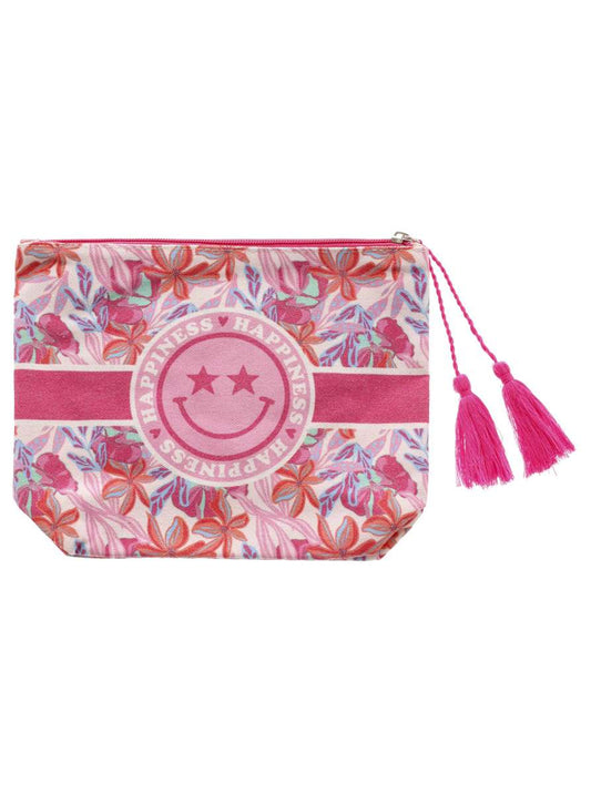 💕 Zwillingsherz Tasche Kosmetiktasche "Happiness floral" Pouch Pink