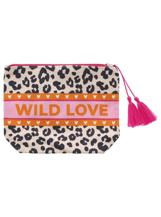 💕 Zwillingsherz Tasche Kosmetiktasche "Wild Love" Pouch Orange