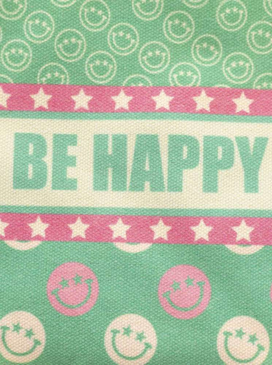 💕 Zwillingsherz Kosmetiktasche "Be Happy" Pouch Grün