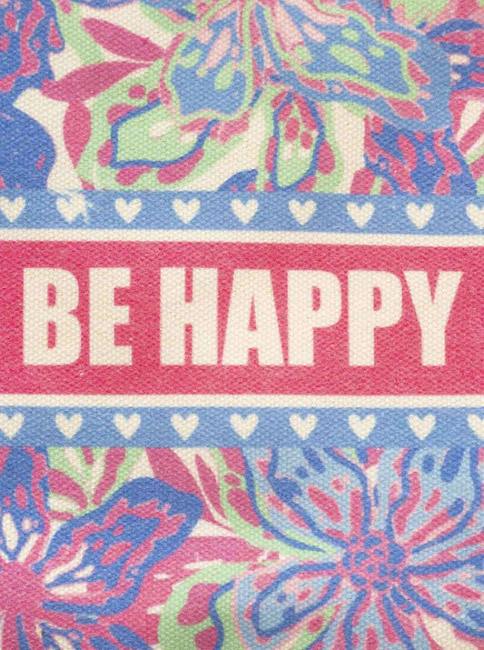 💕 Zwillingsherz Kosmetiktasche "Be happy" Pouch Blau