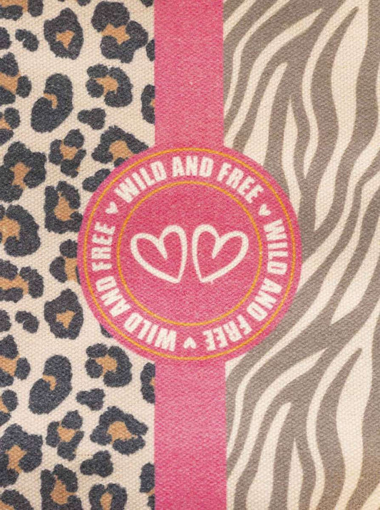 💕 Zwillingsherz Kosmetiktasche "Wild and free" Pouch Beige