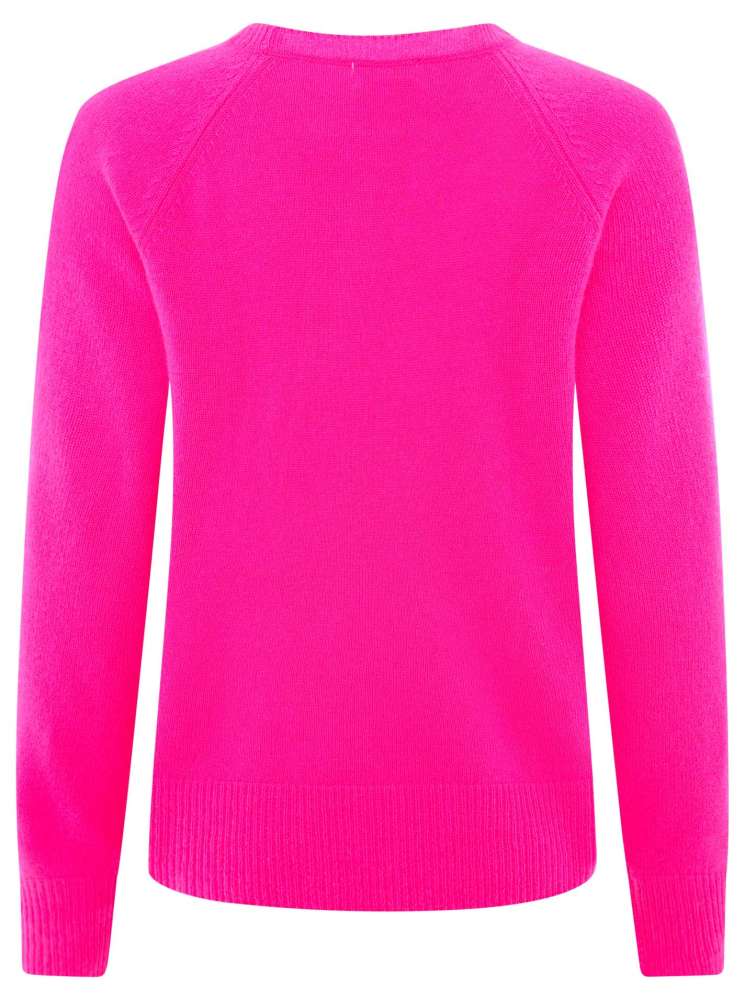 💕 Zwillingsherz Pullover Pulli "Blogger & Uni" Rundhalspullover 100 % Kaschmir Cashmere Neonpink