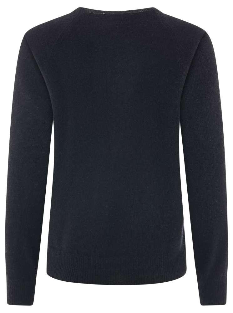 💕 Zwillingsherz Pullover Pulli "Blogger & Uni" Rundhalspullover 100 % Kaschmir Cashmere Schwarz