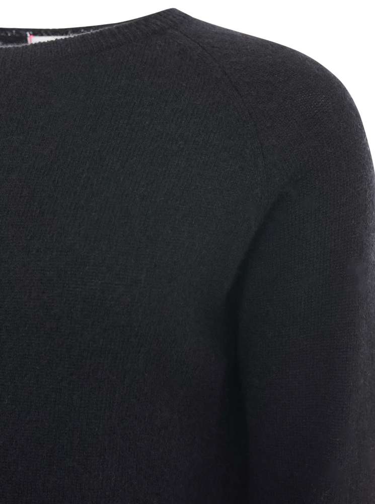 💕 Zwillingsherz Pullover Pulli "Blogger & Uni" Rundhalspullover 100 % Kaschmir Cashmere Schwarz