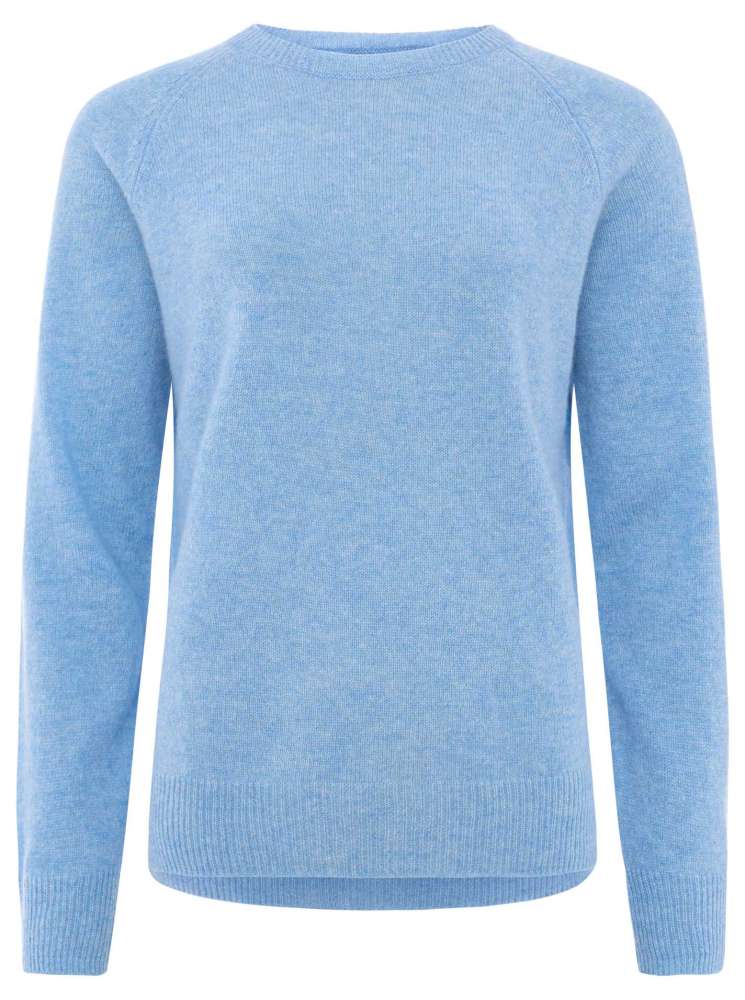 💕 Zwillingsherz Pullover Pulli "Blogger & Uni" Rundhalspullover 100 % Kaschmir Cashmere Hellblau